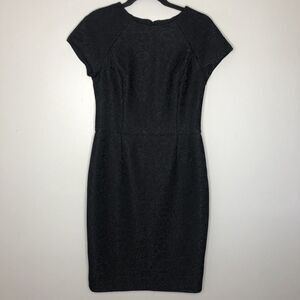 Lauren Ralph Lauren Women's‎ 6 Black Paisley Lace Short Sleeve Sheath Dress